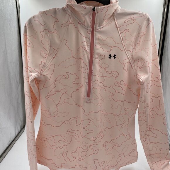 Under Armour Tops - Under Armour Women’s Cold Gear Half Zip Long Sleeve Pink Size Small